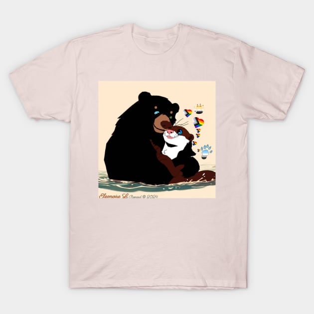 bear community and otter community - LGBT T-Shirt by Eleonoire La Renard 